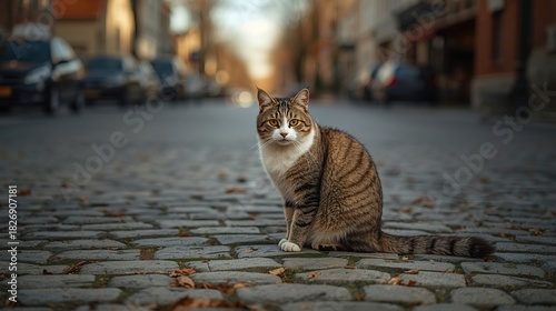 cat on the street