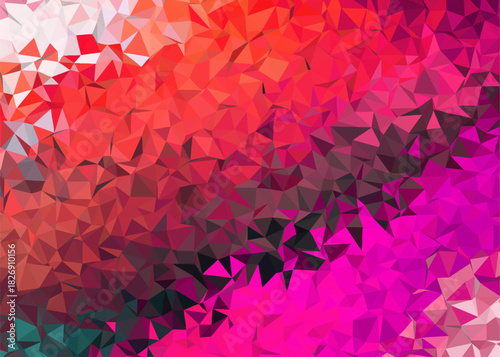 Vibrant green geometric background with a low poly triangular mosaic pattern, creating an abstract and modern crystalline texture