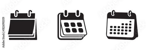 Calendar symbol icon, including Time and date icon, including Time and date icon, vector illustration EPS 10.