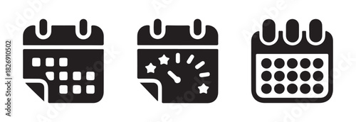 Calendar symbol icon, including Time and date icon, including Time and date icon, vector illustration EPS 10.