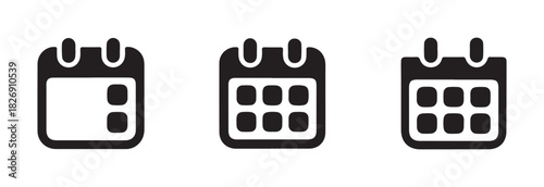 Calendar icon or logo sign symbol, weekly calendar icon, outline set of calendar, calendar icon, vector illustration EPS 10.