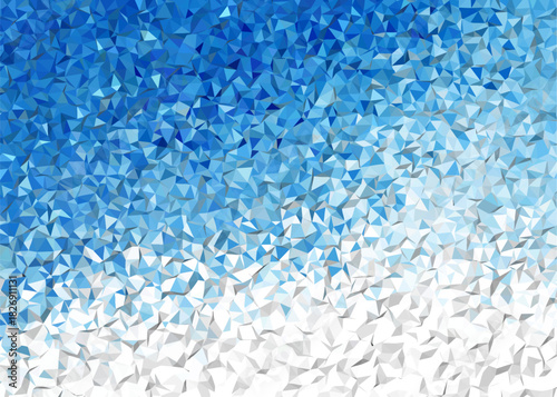 Geometric Blue and White Mosaic Abstract Illustration