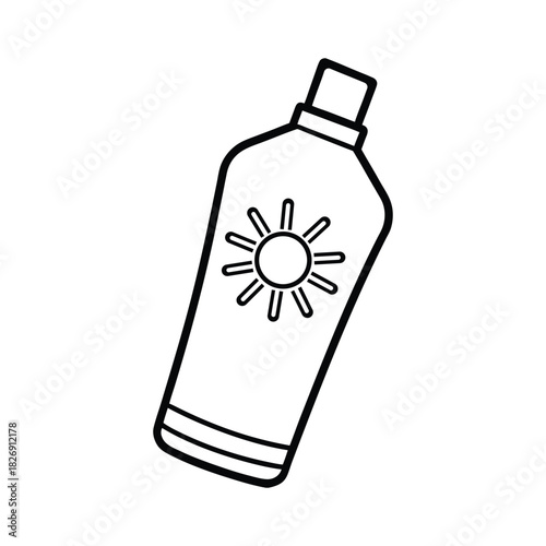 Sun Protection Sunscreen Bottle Icon