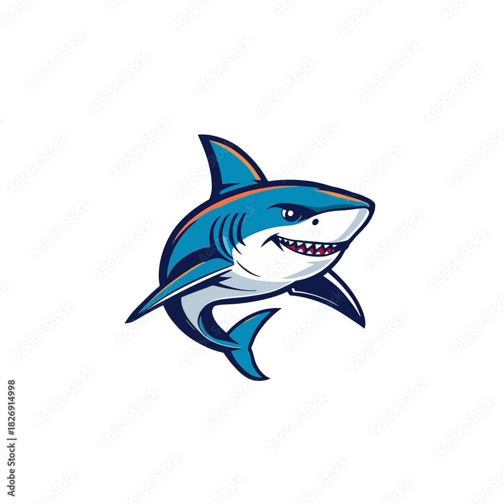 Fototapeta premium Shark Cartoon Design Very Cool