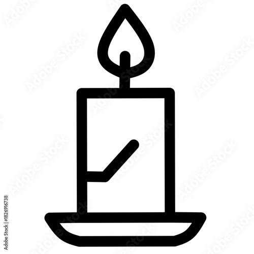 Candle Icon Vector 