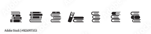 Simple books icon series, collection of book icons, logo isolated on white background, vector illustration EPS 10.