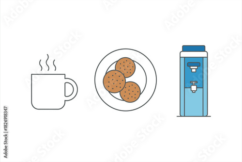 Coffee Break Refreshment Icons