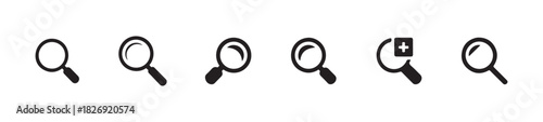 Zoom in and zoom out symbol, magnifying glass symbol, Magnifying glass logo, vector illustration EPS 10.