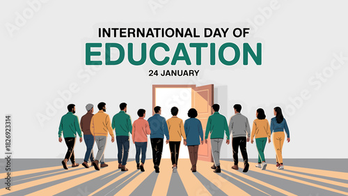 International day of education vector illustration