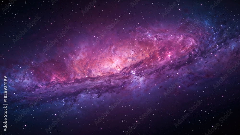 Fototapeta premium A picture of the galaxy with stars and colorful cosmic dust in space.