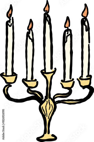 Hand Drawn Candle Holder