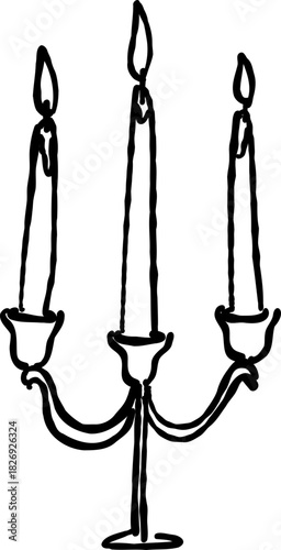 Hand Drawn Candle Holder