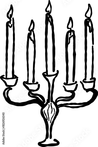 Hand Drawn Candle Holder
