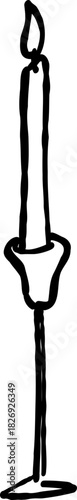 Hand Drawn Candle Holder