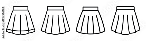 Different skirt hemline styles fashion design sketch sewing pattern guide for designers and tailors