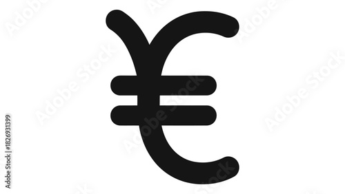Generic financial currency symbol representing global economic flow and monetary concepts in isolated graphic design