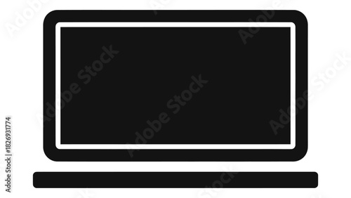 Minimalist icon of a classic chalkboard, perfect for educational concepts, classroom instruction, and learning displays