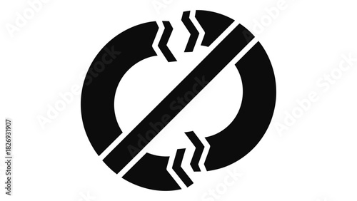 No slavery symbol against exploitation and oppression, advocating human rights, dignity, and freedom globally, isolated