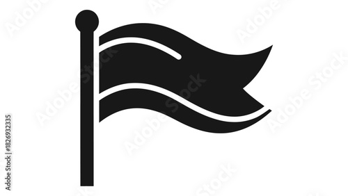 Waving flag icon, a powerful symbol of freedom, independence, achievement, unity, and patriotic celebration.