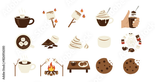 Cozy coffee and marshmallow treats for autumn bonfire gatherings