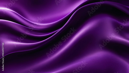 The emperor's cloak smooth, endless waves of molten velvet and deep royal purple, captured in a dramatic, fluid, shimmering cascade