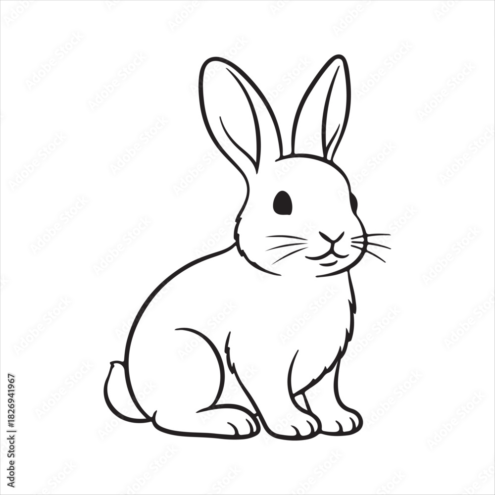 Fototapeta premium vector illustration of a rabbit