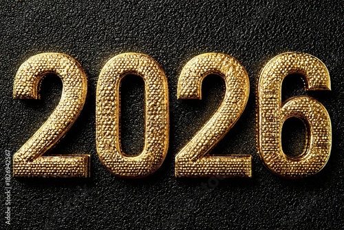 Luxurious gold numbers 