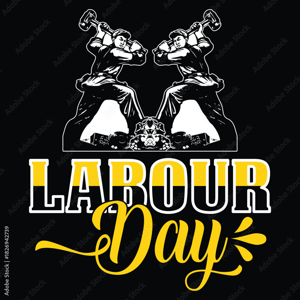 Naklejka premium Labor Day T Shirt Design T Shirt Print Template, Typography Design For Shirt, Mugs, Iron, Glass, Stickers, Hoodies, Pillows, Phone Cases, etc
