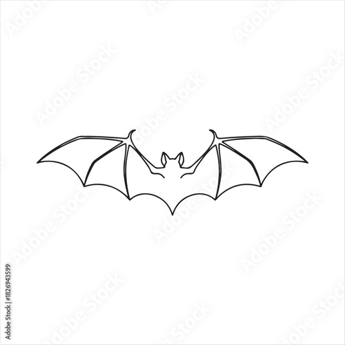 vector illustration of a halloween bat