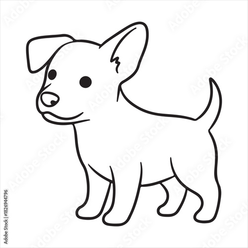 vector illustration of a dog