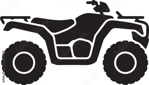 All-terrain vehicle (atv) quad bike vector icon symbol graphic design isolated on transparent background