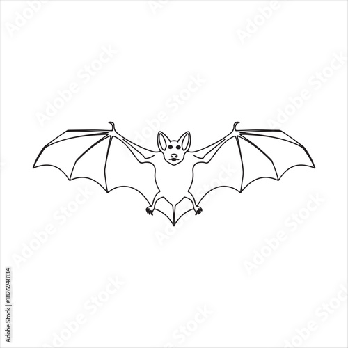 vector illustration of a halloween bat