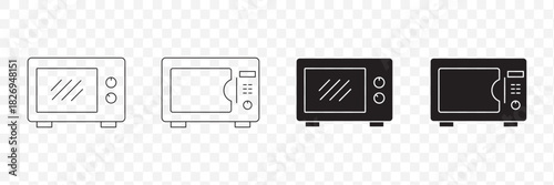 Microwave icon set. Microwave vector illustration isolated on white background.