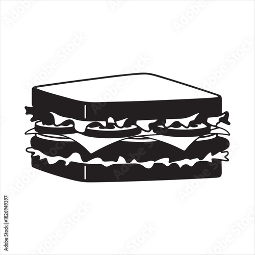 vector illustration of a sandwich