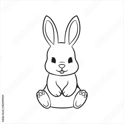 vector illustration of a rabbit