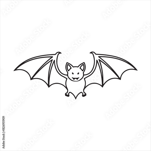 vector illustration of a halloween bat