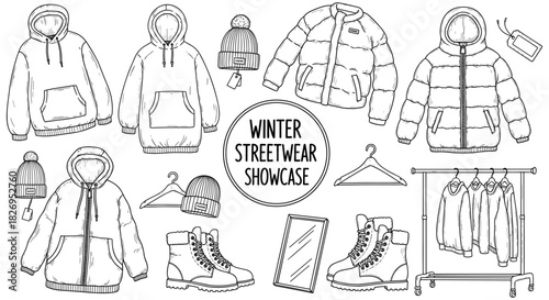 Winter streetwear essentials: stylish fashion collection for cold weather