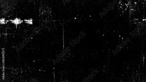 Dark Grunge Texture with White Scratches and Smudges