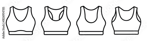 Find your perfect tank top style guide different necklines and hem lengths vector illustration