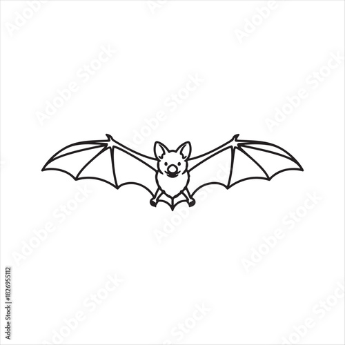 vector illustration of a halloween bat