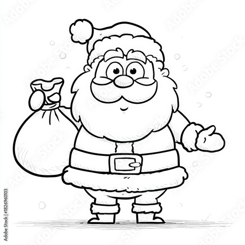 Santa Claus with Bag Simple...