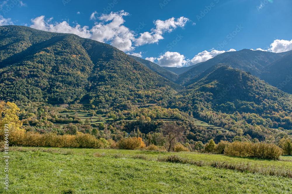 Fototapeta premium Torla-Ordesa is a Spanish town and municipality in Sobrarbe, province of Huesca, Aragon.