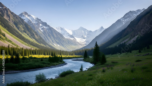 swiss alpine landscape