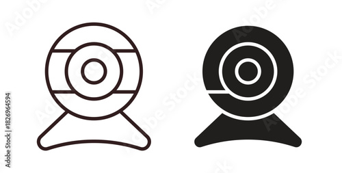 Web camera icon concept. Glyph vector illustration isolated. Simple solid style.