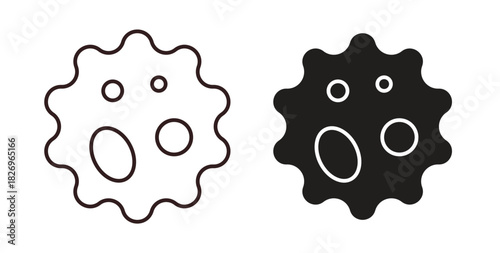 White blood cell icon concept. Glyph vector illustration isolated. Simple solid style.