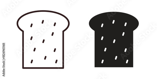 White bread icon concept. Glyph vector illustration isolated. Simple solid style.
