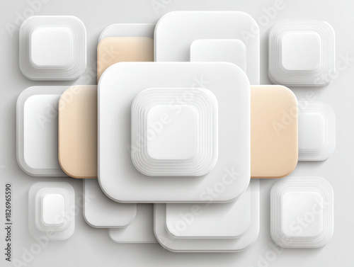 White square background