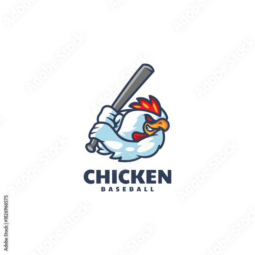 Chicken Baseball Logo