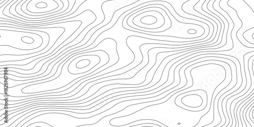Abstract white topography vector background, Topographic map lines background. Abstract vector illustration.