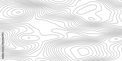 Abstract white topography vector background, Topographic map lines background. Abstract vector illustration.